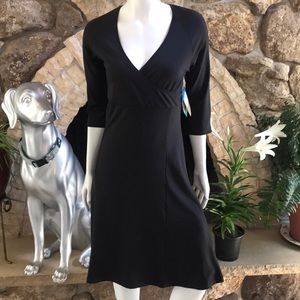NEW Columbia Travel 3/4 Sleeve Black Dress Women's Size S NWT $75